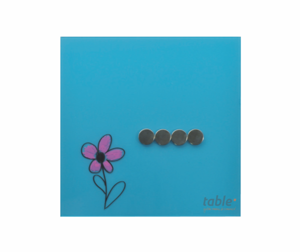 Tabla din sticla magnetica aqua 35x35